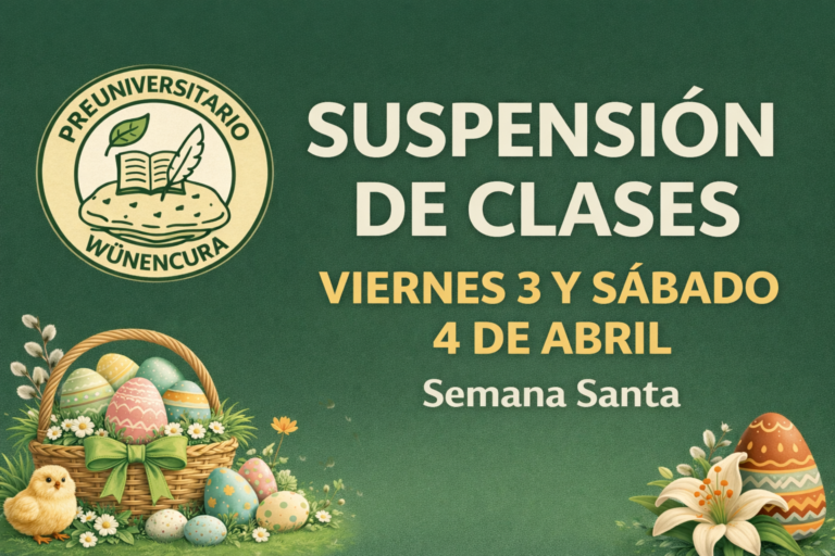 NO HAY CLASES EL DÍA VIERNES 3 Y SÁBADO 4 POR SEMANA SANTA